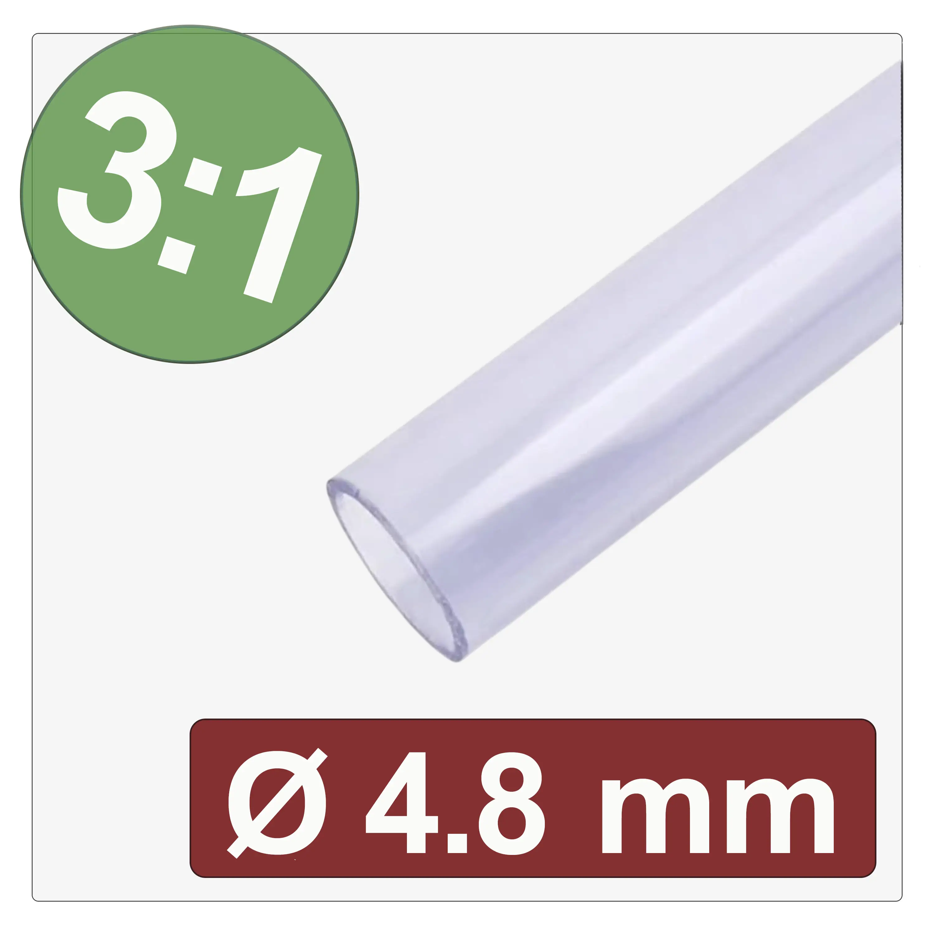 Quadrios 25CA641 smršťovací bužírka s lepidlem transparentní 4.8 mm 1.6 mm Poměr smrštění:3:1 metrové zboží Quadrios 25CA641 smršťovací bužírka s lepidlem transparentní 4.8 mm 1.6 mm Poměr smrštění:3:1 metrové zboží