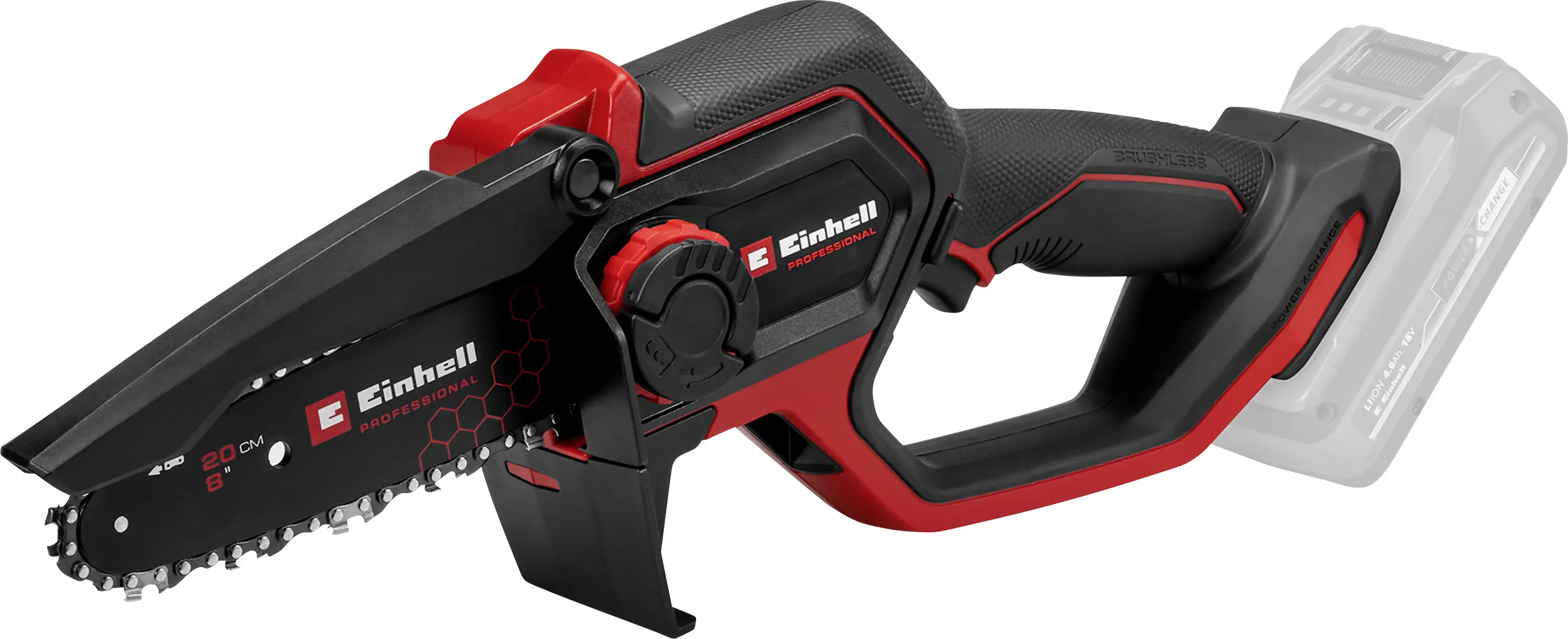 Einhell Professional GP-PS 18/20 Li BL-Solo akumulátor Aku řetězová pila měkká rukojeť délka čepele 192 mm Einhell Professional GP-PS 18/20 Li BL-Solo akumulátor Aku řetězová pila měkká rukojeť délka čepele 192 mm