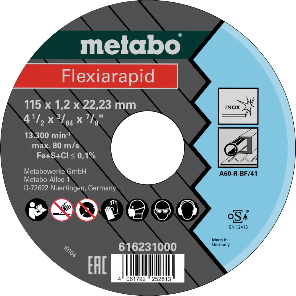 Metabo 616231000 Řezný kotouč 115 mm 25 ks Nerezová ocel
