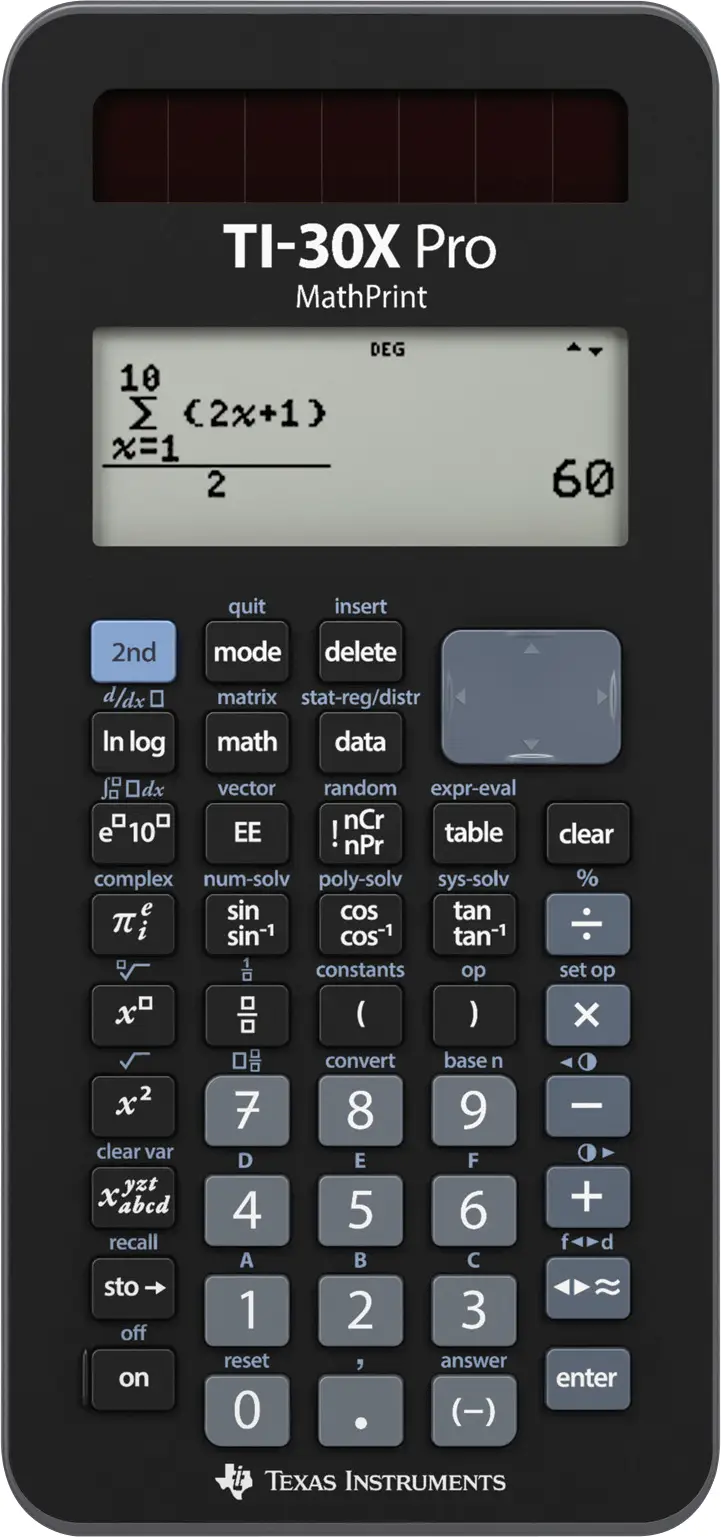 Texas Instruments TI-30 X Pro školní počítač, antracitová Texas Instruments TI-30 X Pro školní počítač, antracitová