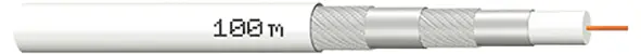 MegaSat 100066 koaxiální kabel, vnější Ø: 7.2 mm, bílá, 100 m
