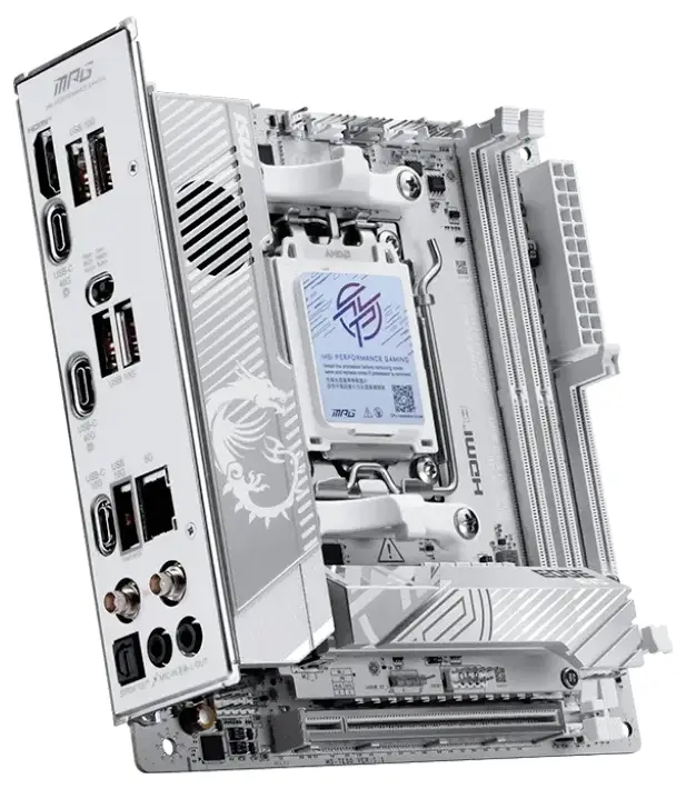 MSI MPG X870I EDGE TI EVO WIFI Základní deska Socket (PC) AMD AM5 Tvarový faktor ITX Čipová sada základní desky AMD® X870