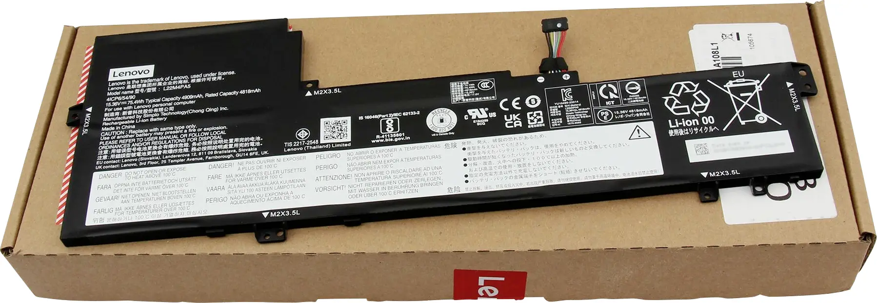 Lenovo akumulátor do notebooku Akku 5B11K39355 15.36 V 4909 mAh Lenovo