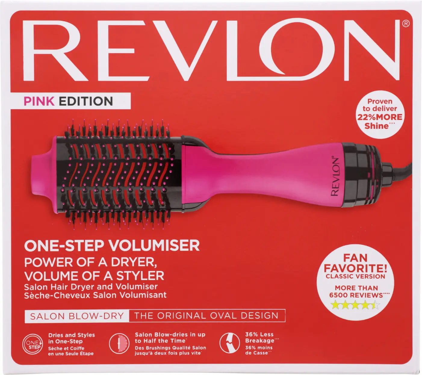 Revlon RVDR5222PE vlasový kartáč růžová Revlon RVDR5222PE vlasový kartáč růžová