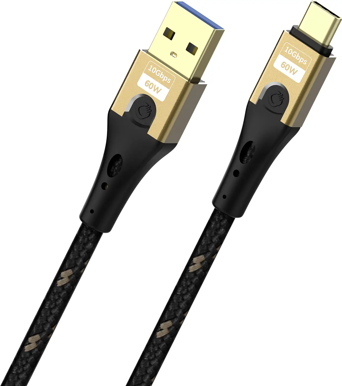 Oehlbach USB kabel USB-A zástrčka, USB-C ® zástrčka 1 m černá/zlatá stínění pletivem D1C9551 Oehlbach USB kabel USB-A zástrčka, USB-C ® zástrčka 1 m černá/zlatá stínění pletivem D1C9551
