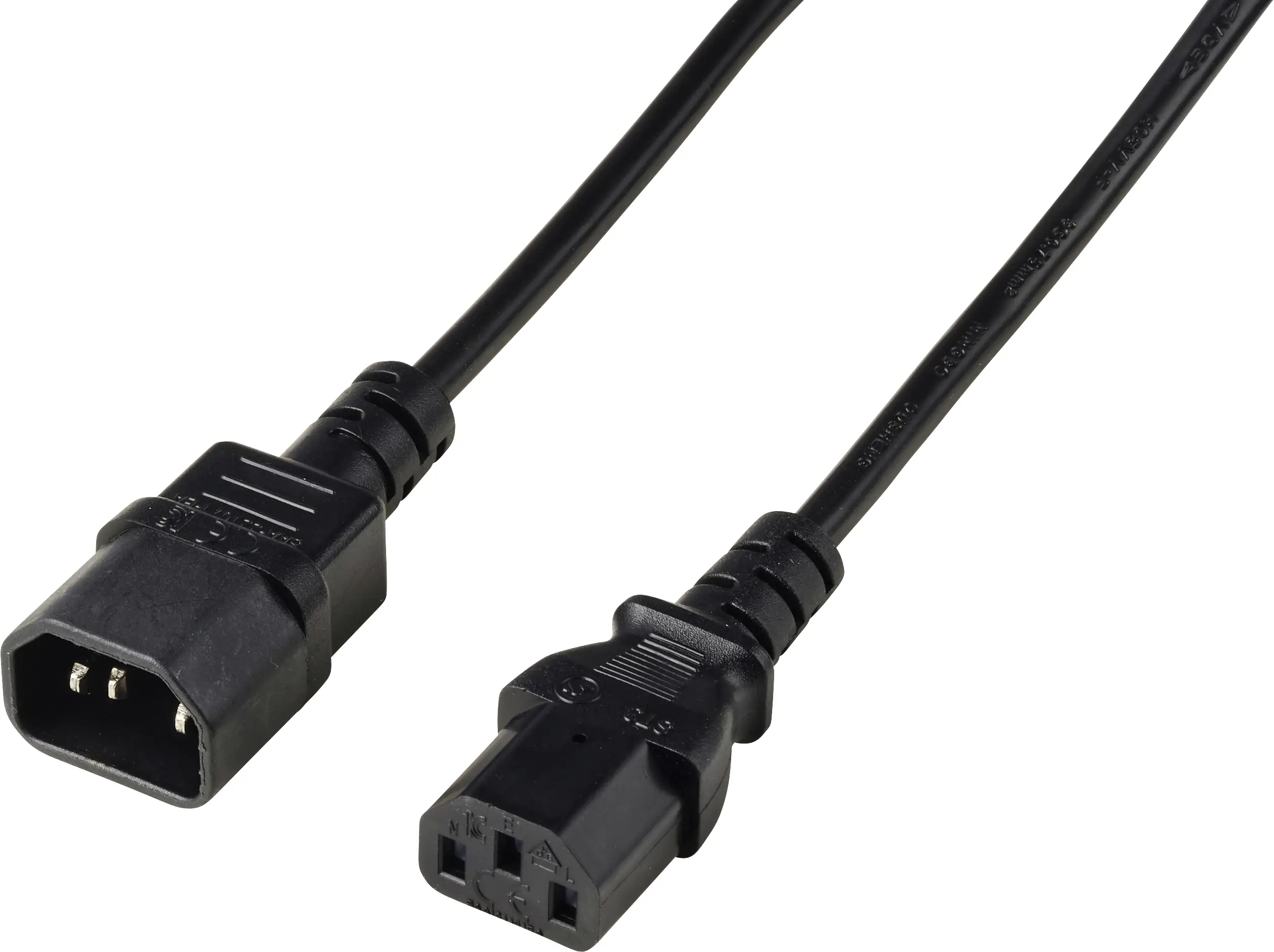 Renkforce napájecí prodlužovací kabel Deluxe [1x zástrčka C13 - 1x zásuvka C14 ] 2.00 m černá