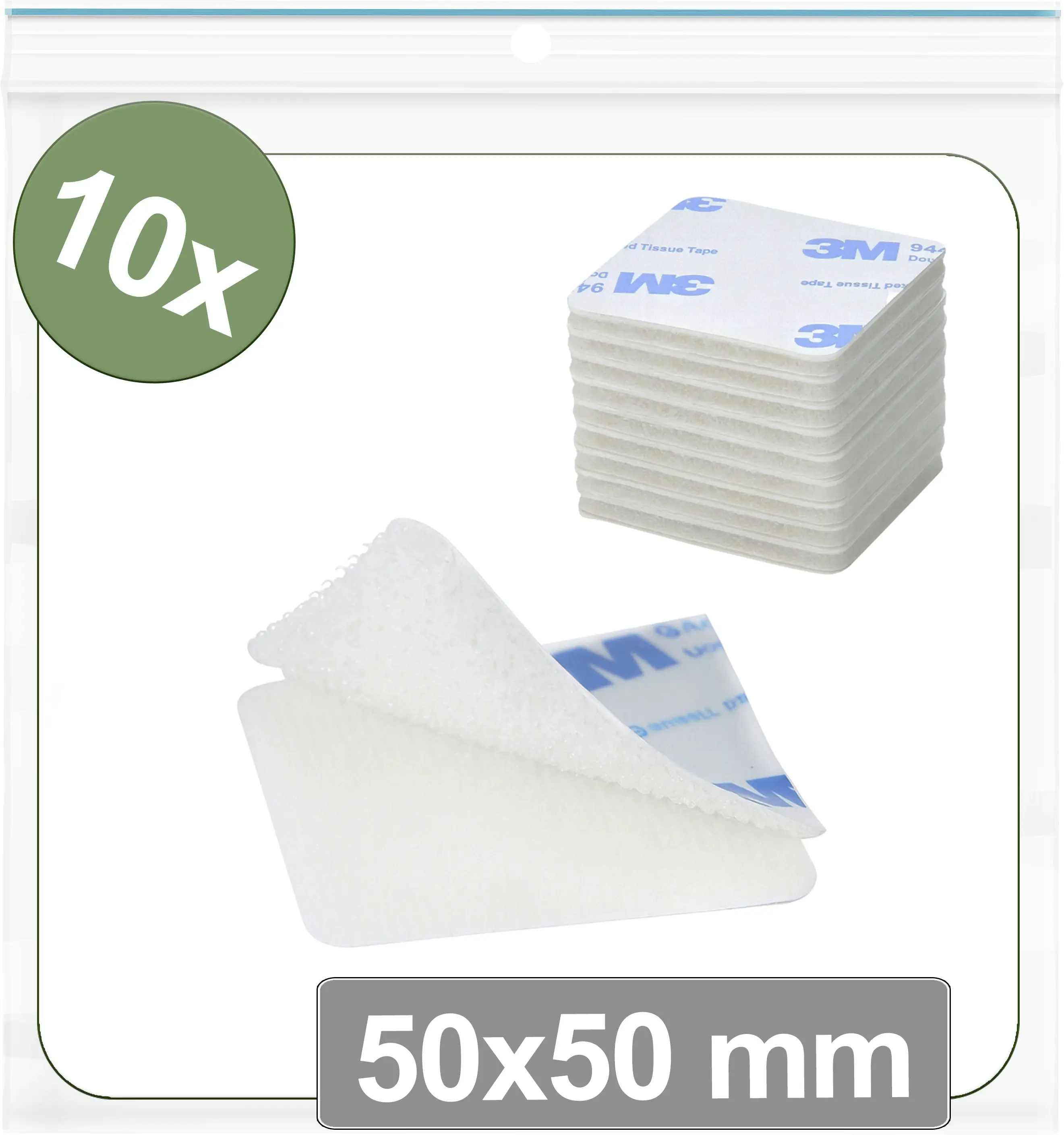 Quadrios 25CA674 kulaté suché zipy, lepicí, háčková a flaušová část, (d x š) 50 mm x 50 mm, bílá, 10 ks Quadrios 25CA674 kulaté suché zipy, lepicí, háčková a flaušová část, (d x š) 50 mm x 50 mm, bílá, 10 ks