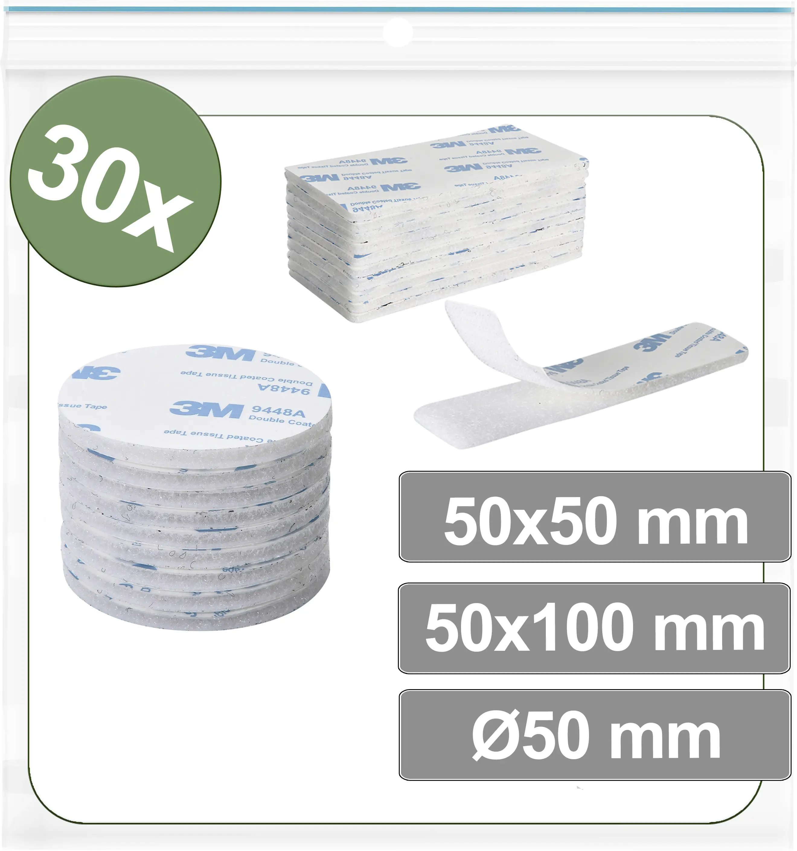 Quadrios 25CA686 kulaté suché zipy, lepicí, háčková a flaušová část, (Ø x d) 50 mm x 50 mm, bílá, 30 ks Quadrios 25CA686 kulaté suché zipy, lepicí, háčková a flaušová část, (Ø x d) 50 mm x 50 mm, bílá, 30 ks