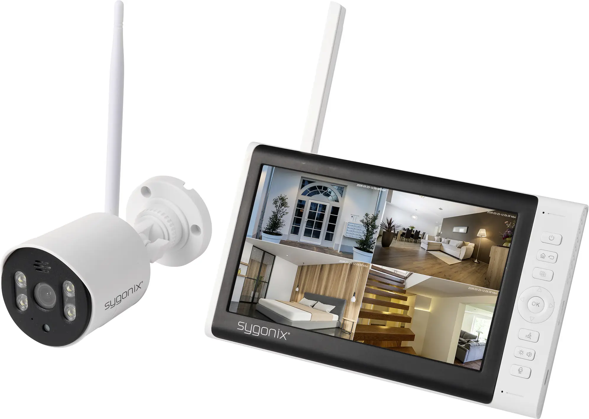 Sygonix SY-7187100 bezdrátový-sada bezpečnostní kamery 4kanálový s 1 kamerou 1280 x 720 Pixel 2.4 GHz Sygonix SY-7187100 bezdrátový-sada bezpečnostní kamery 4kanálový s 1 kamerou 1280 x 720 Pixel 2.4 GHz