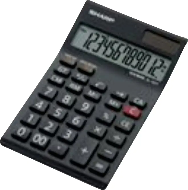 Sharp EL-124 TWH kapesní kalkulačka, displej (počet míst) 12, solární napájení, na baterii, černá, bílá Sharp EL-124 TWH kapesní kalkulačka, displej (počet míst) 12, solární napájení, na baterii, černá, bílá