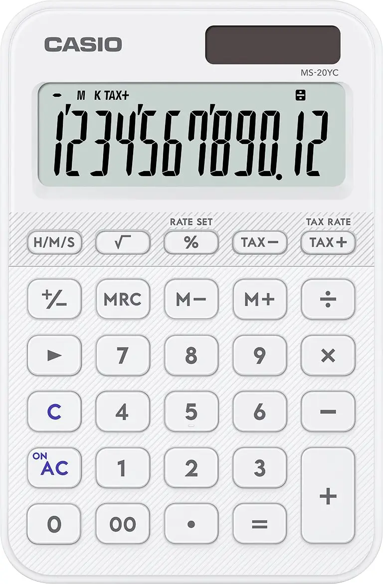 Casio stolní kalkulačka, bílá Casio stolní kalkulačka, bílá