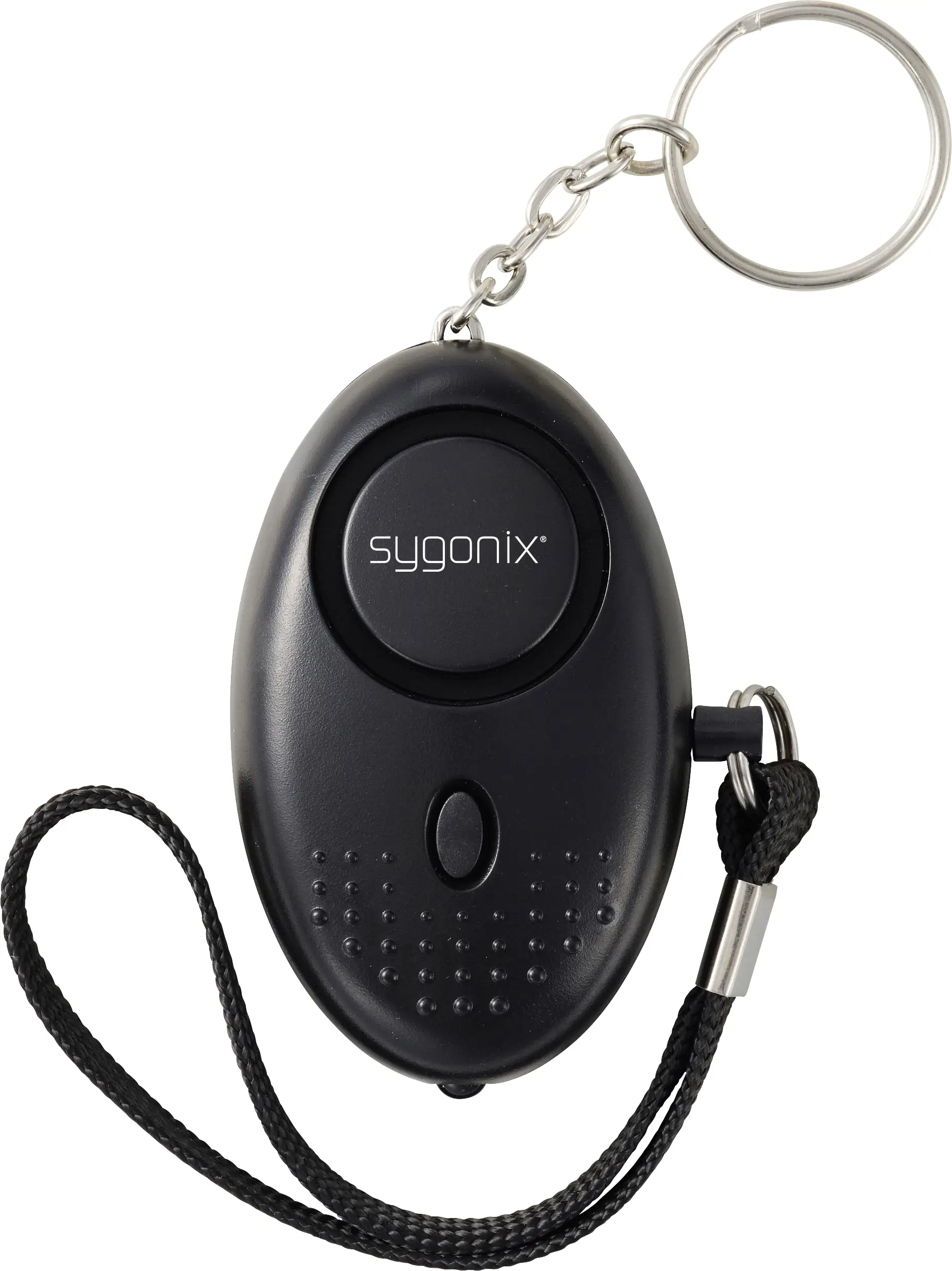 Sygonix kapesní alarm černá s LED 130 dB SY-7187886 Sygonix kapesní alarm černá s LED 130 dB SY-7187886