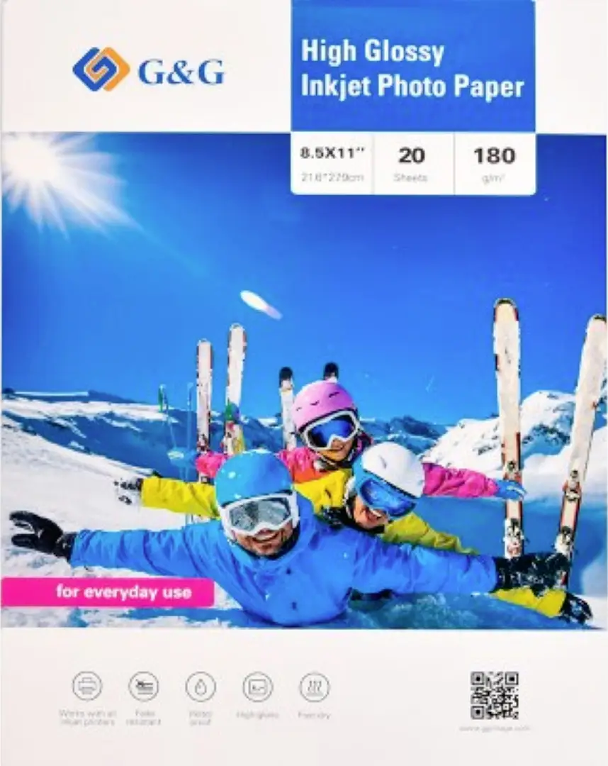 G&G 180GSM-8.5X11-20 fotografický papír 180 g/m² 20 ks