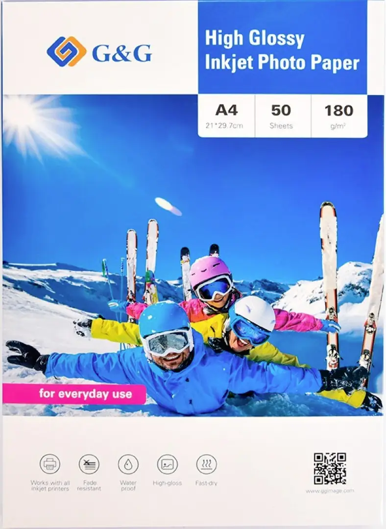 G&G 180GSM-A4-50 fotografický papír 180 g/m² 50 ks G&G 180GSM-A4-50 fotografický papír 180 g/m² 50 ks