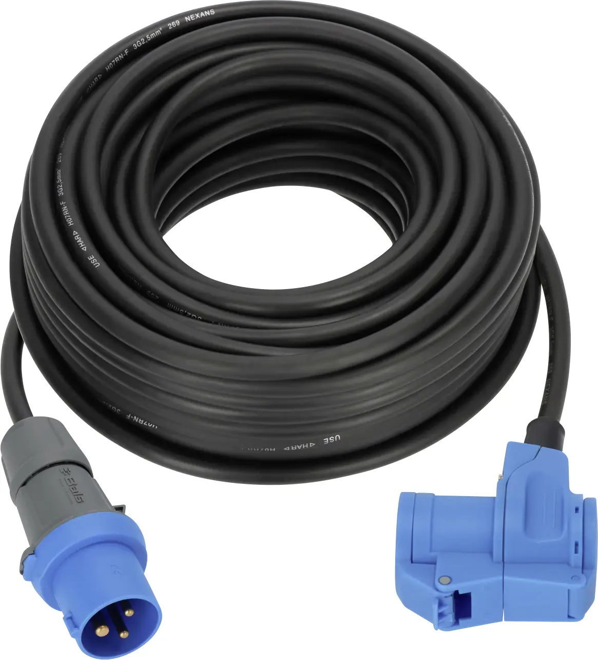 Brennenstuhl 1168650525 napájecí Kempingový prodlužovací CEE kabel, modrá, černá, 25 m Brennenstuhl 1168650525 napájecí Kempingový prodlužovací CEE kabel, modrá, černá, 25 m