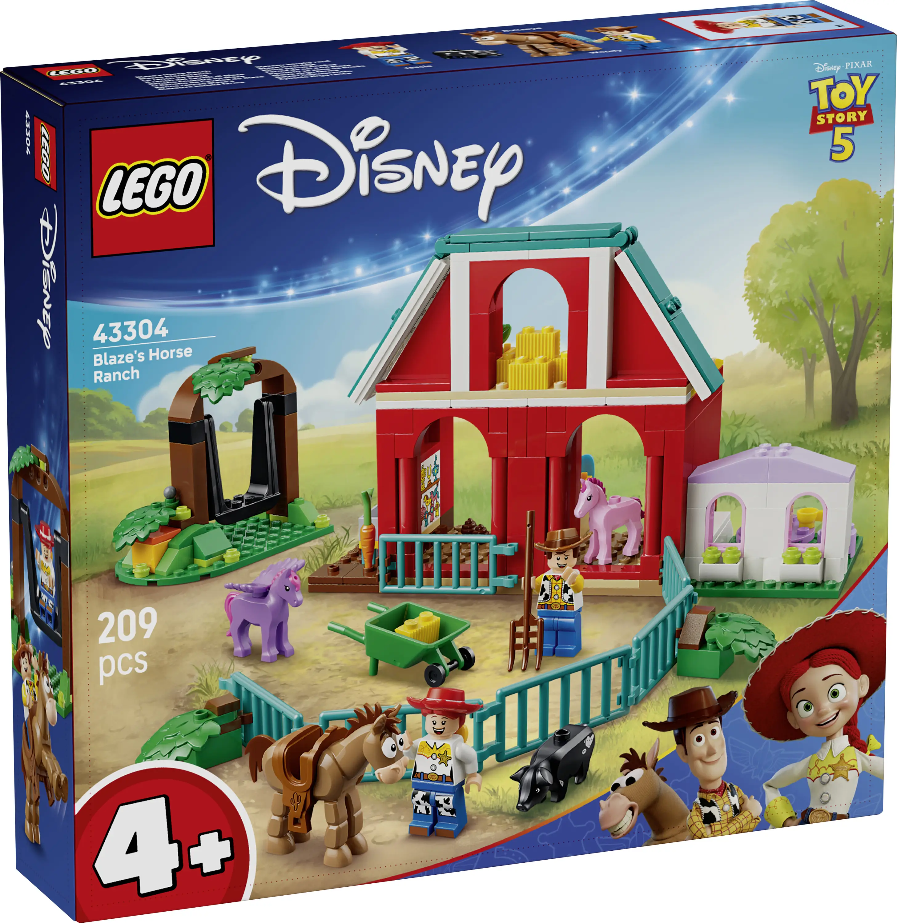 6589993 LEGO® DISNEY Toy Sory 5 Blaczes kůň (43304); sada se škrabkou, hrací sadou Woody a Jessie