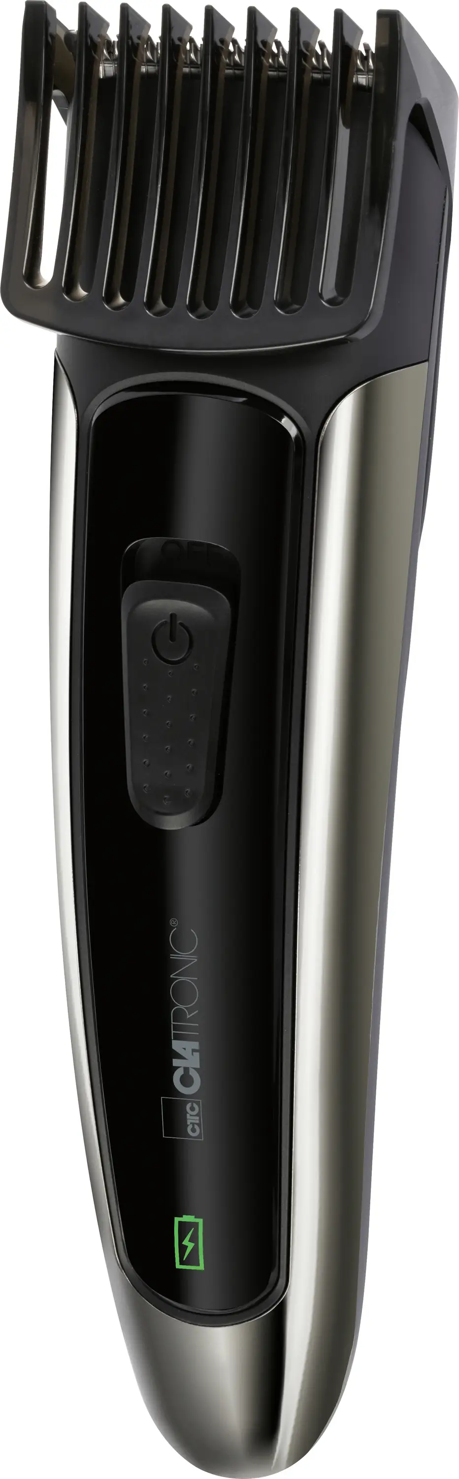 Clatronic HSM/R 3827 chrom-schwarz USB-C zastřihovač vousů černá/stříbrná
