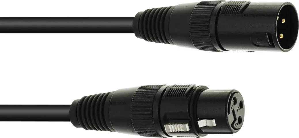 Eurolite DMX propojovací kabel [1x XLR zástrčka 3pólová - 1x XLR zástrčka 3pólová] 1 m