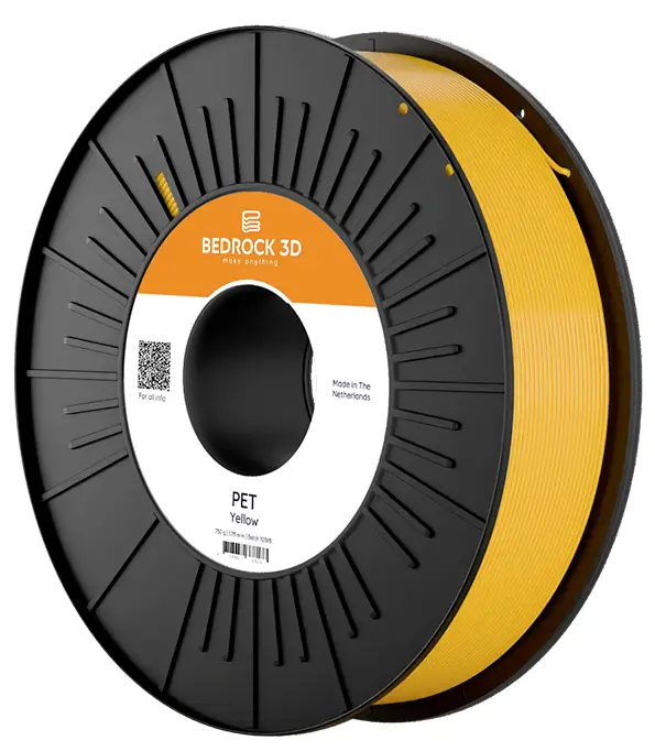 BEDROCK 3D Pet-0316b075 PET Yellow 2.85 mm 750 g vlákno pro 3D tiskárny polyethylen (PET) 2.85 mm 750 g žlutá 1 ks