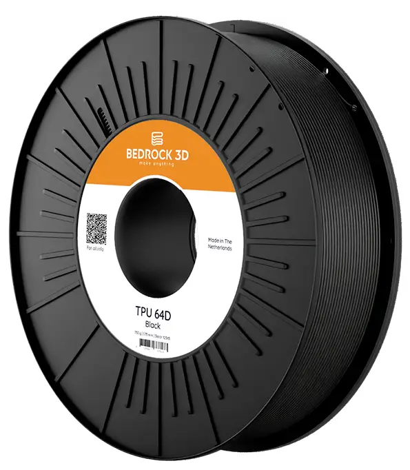 BEDROCK 3D TPU-2208a250 TPU 64D Black 1.75 mm 2.500 g vlákno pro 3D tiskárny TPU 1.75 mm 2500 g černá 1 ks