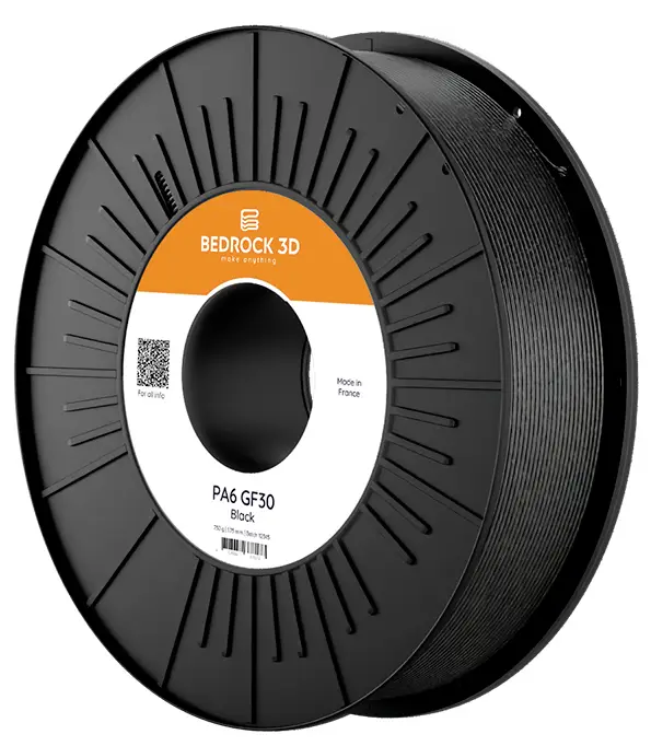 BEDROCK 3D PA6-4505a220 PA6 GF30 1.75 mm 2.200 g vlákno pro 3D tiskárny PA6-GF 1.75 mm 2200 g černá 1 ks BEDROCK 3D PA6-4505a220 PA6 GF30 1.75 mm 2.200 g vlákno pro 3D tiskárny PA6-GF 1.75 mm 2200 g černá 1 ks