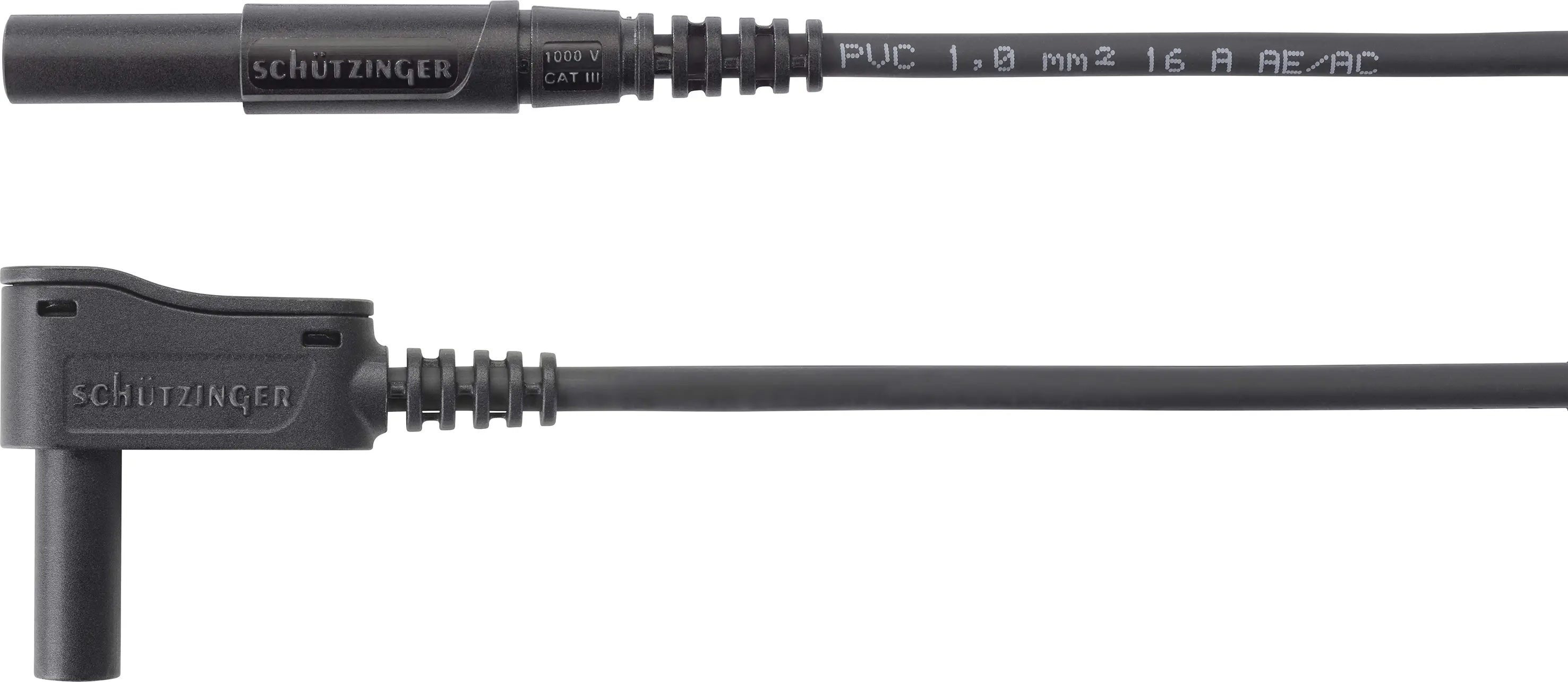 Schützinger měřicí kabel zástrčka 4 mm zástrčka 4 mm 150.00 cm černá 1 ks Schützinger měřicí kabel zástrčka 4 mm zástrčka 4 mm 150.00 cm černá 1 ks