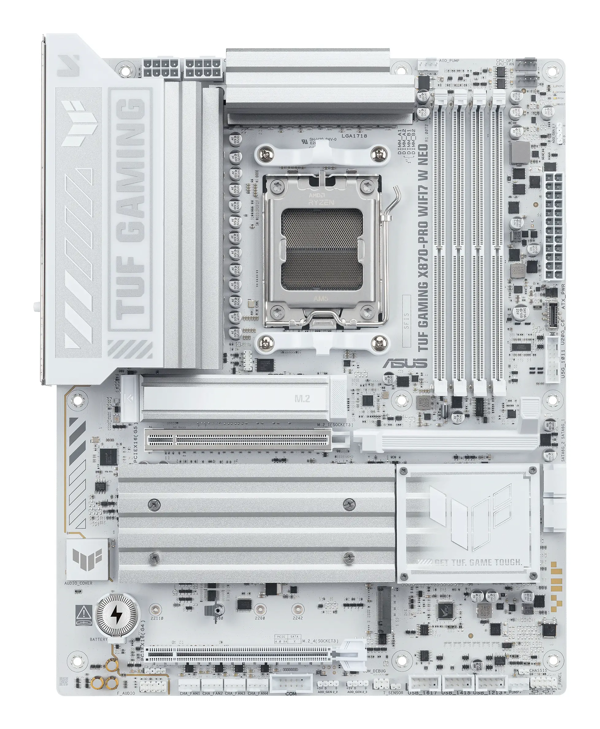 Asus TUF GAMING X870-PRO WIFI7 W NEO Základní deska Socket (PC) AMD AM5 Tvarový faktor ATX Čipová sada základní desky AMD® X870 Asus TUF GAMING X870-PRO WIFI7 W NEO Základní deska Socket (PC) AMD AM5 Tvarový faktor ATX Čipová sada základní desky AMD® X870