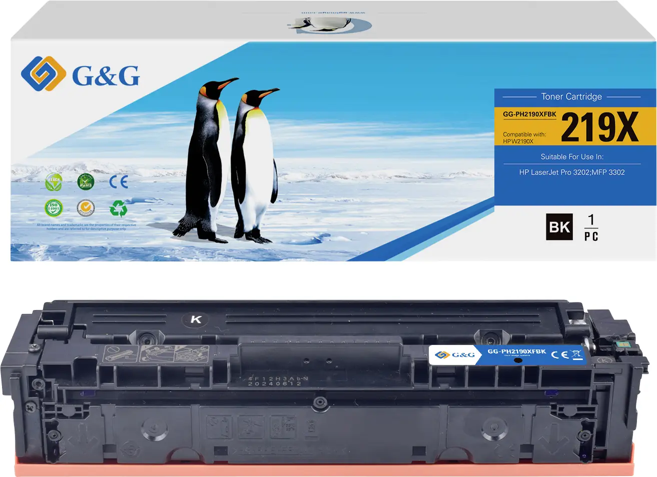 G&G Toner náhradní HP 219X + W2190X černá GG-PH2190XFBK G&G Toner náhradní HP 219X + W2190X černá GG-PH2190XFBK