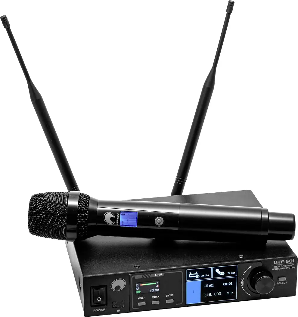 sada bezdrátového mikrofonu Omnitronic UHF-601 sada bezdrátového mikrofonu Omnitronic UHF-601