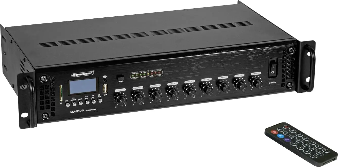 Omnitronic MA-120P ELA zesilovač 120 W Omnitronic MA-120P ELA zesilovač 120 W