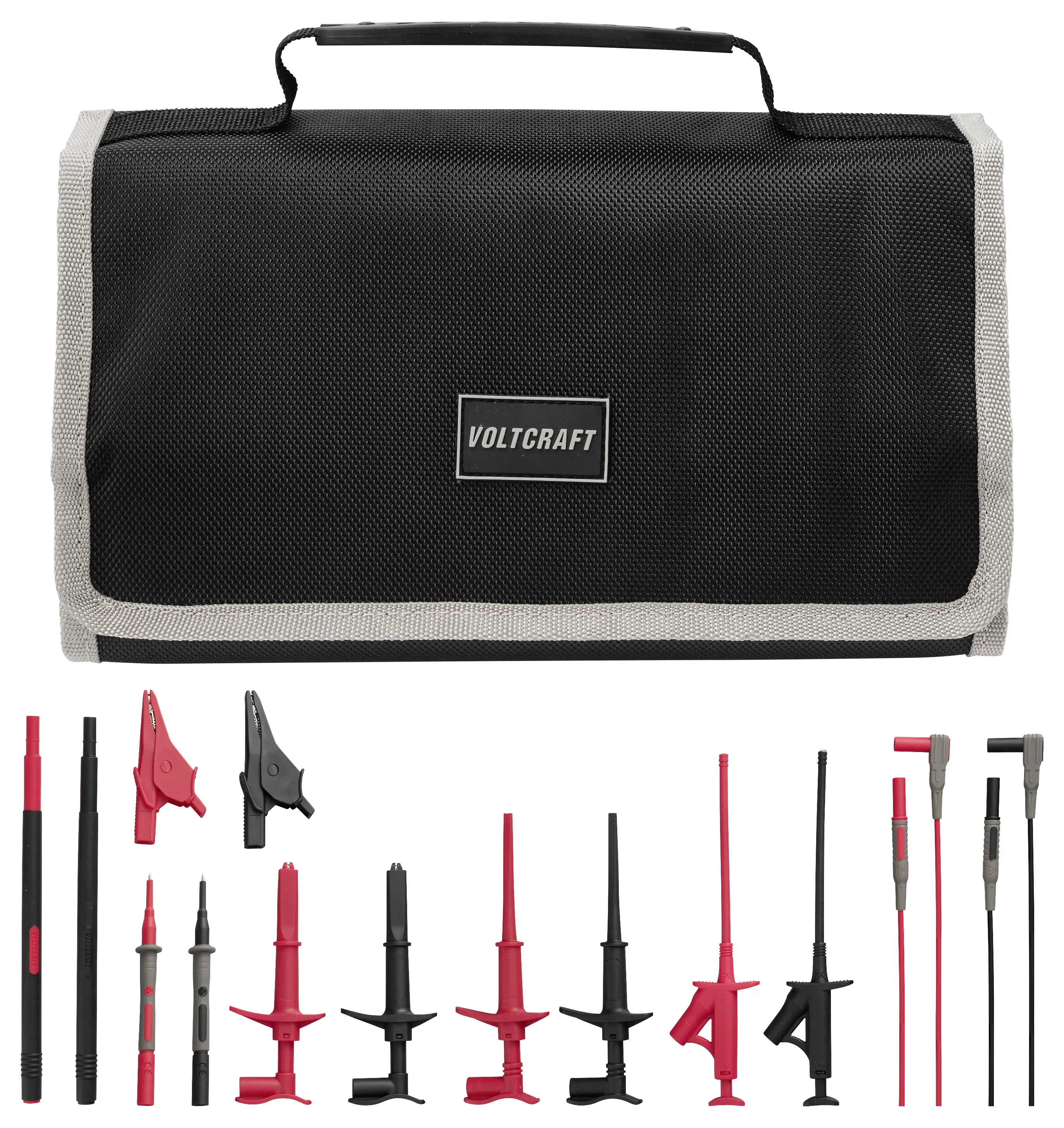 VOLTCRAFT MLSet-100 sada měřicích kabelů zásuvkový konektor 4 mm krokosvorky, zkušební hroty, zásuvka 4 mm 1.2 m červená, černá 1 ks VOLTCRAFT MLSet-100 sada měřicích kabelů zásuvkový konektor 4 mm krokosvorky, zkušební hroty, zásuvka 4 mm 1.2 m červená, černá 1 ks