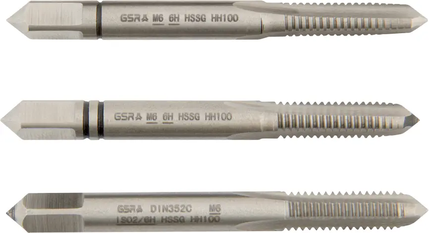 GSR B00105190 ruční závitník metrický M6 DIN 352 HSS-G 3 ks GSR B00105190 ruční závitník metrický M6 DIN 352 HSS-G 3 ks