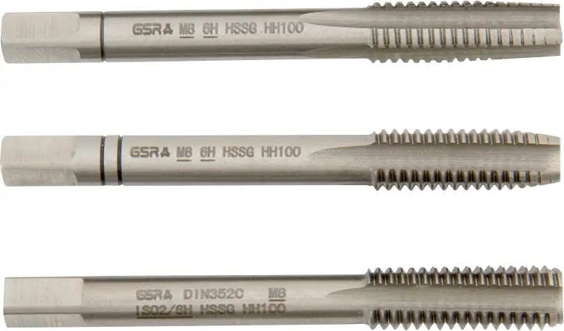 GSR B00105210 ruční závitník metrický M8 DIN 352 HSS-G 3 ks GSR B00105210 ruční závitník metrický M8 DIN 352 HSS-G 3 ks