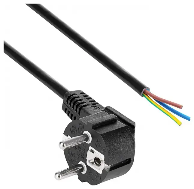 Akyga AK-OT-01S napájecí kabel [1x zástrčka s ochranným kontaktem - 1x kabel s otevřenými konci] černá 1.5 m