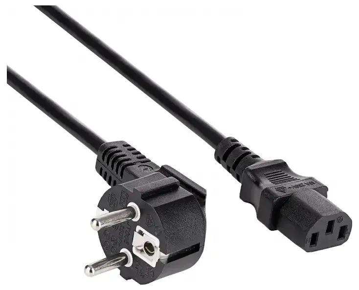 Akyga napájecí kabel [1x zástrčka s ochranným kontaktem - 1x IEC C13 zásuvka 10 A] 5 m černá