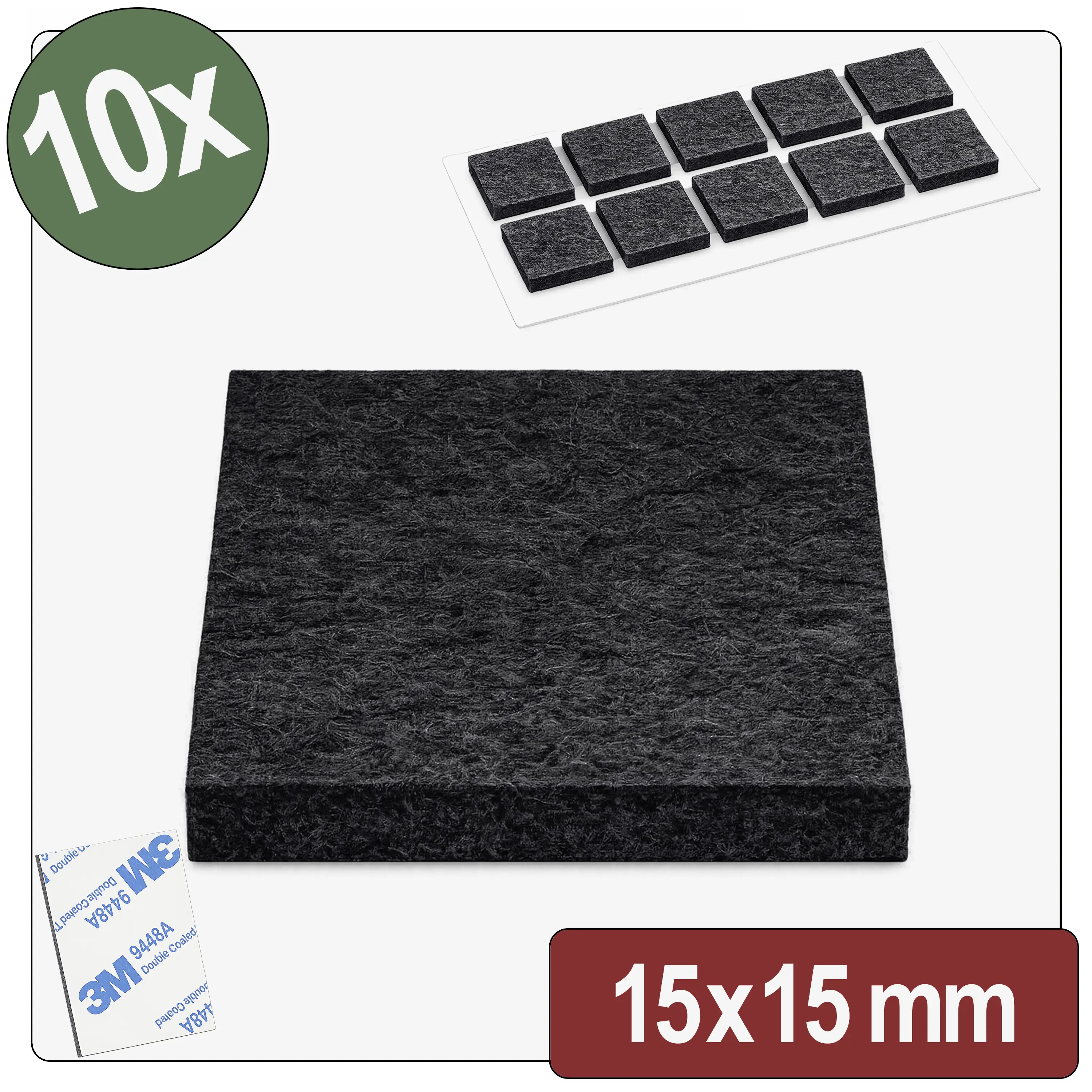 Quadrios 26SA131 Filcová podložka samolepicí, kulatá černá (Ø x v) 15 mm x 4 mm 10 ks Quadrios 26SA131 Filcová podložka samolepicí, kulatá černá (Ø x v) 15 mm x 4 mm 10 ks