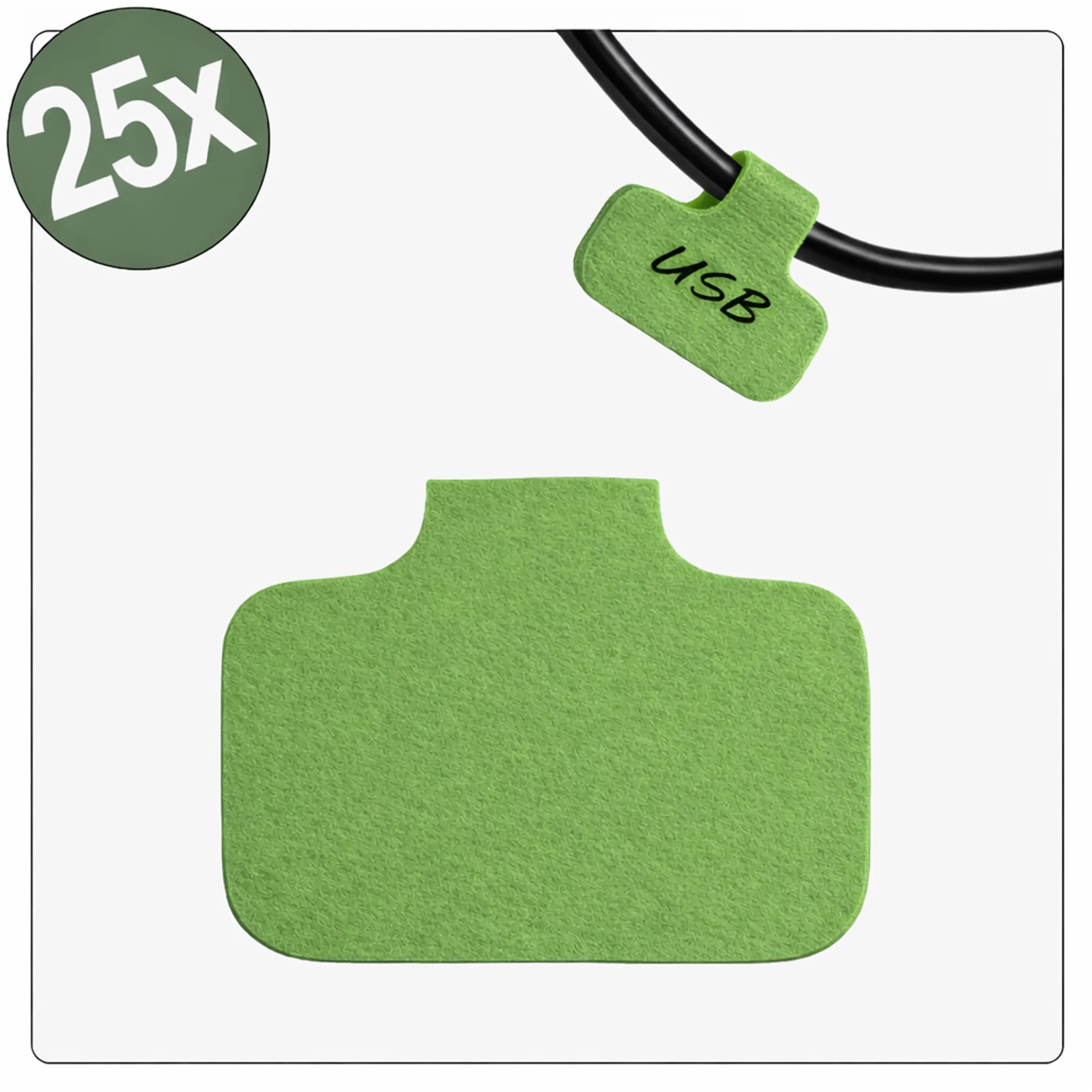 Quadrios 26CA785 26CA785 kabelové značení 40 x 20 mm Barva aktivního pole: zelená počet štítků: 25