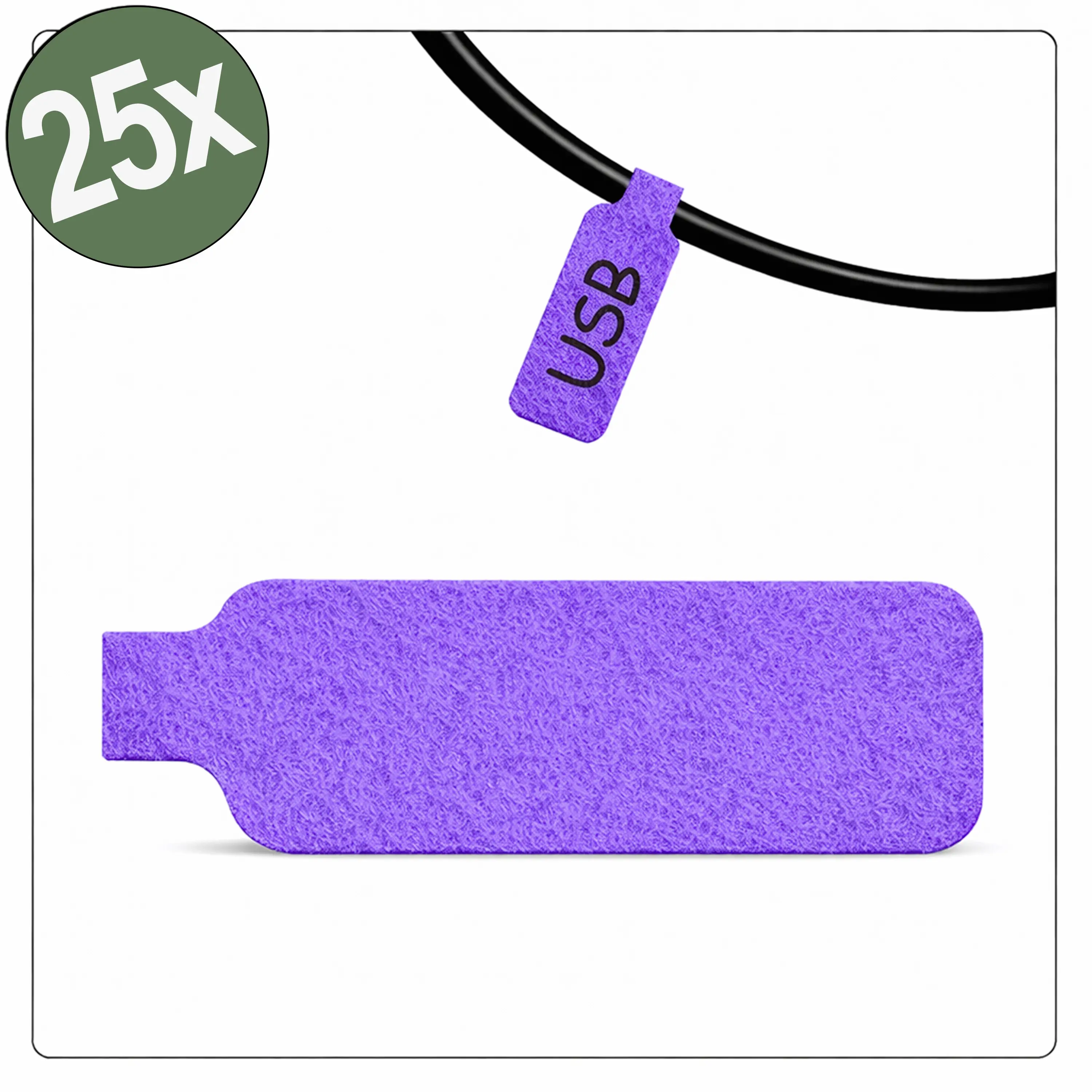 Quadrios 26CA797 26CA797 kabelové značení 20 x 40 mm Barva aktivního pole: fialová počet štítků: 25