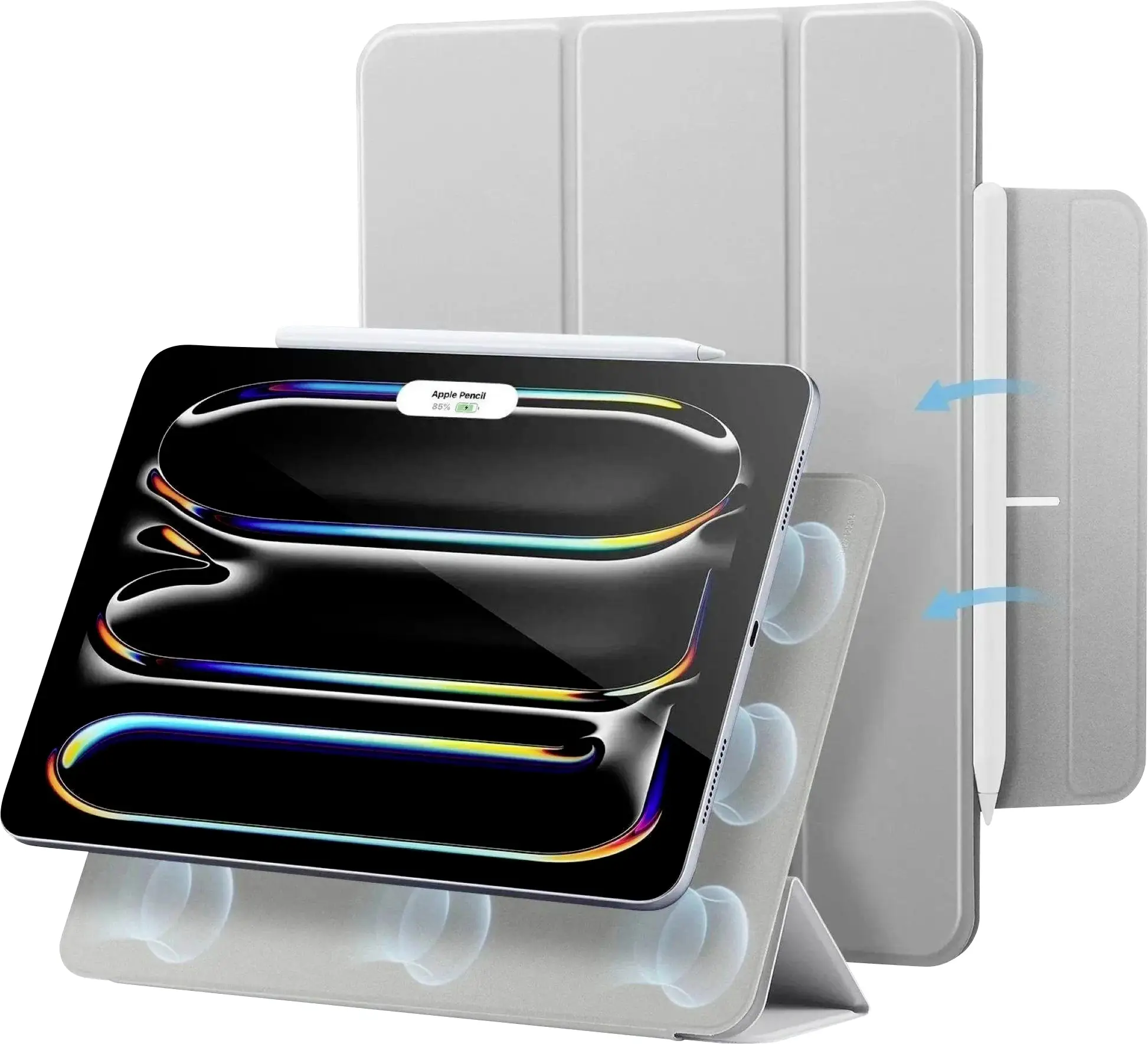 ESR Magnetic Case obal na tablet Apple iPad Pro 11 (2025 & 2024) Pouzdro typu kniha šedá ESR Magnetic Case obal na tablet Apple iPad Pro 11 (2025 & 2024) Pouzdro typu kniha šedá