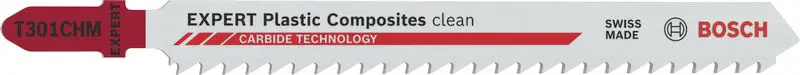 Bosch Accessories 2608902471 Přímočarý pilový list EXPERT Plastic Composites clean T301CHM, 3 ks 3 ks