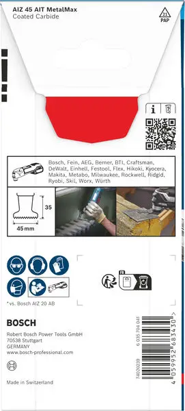 Bosch Accessories 2608902054 2608902054 Karbidy Multifunkční pilový list 45 mm 1 ks