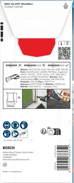 Bosch Accessories 2608902076 2608902076 Karbidy Multifunkční pilový list 32 mm 1 ks