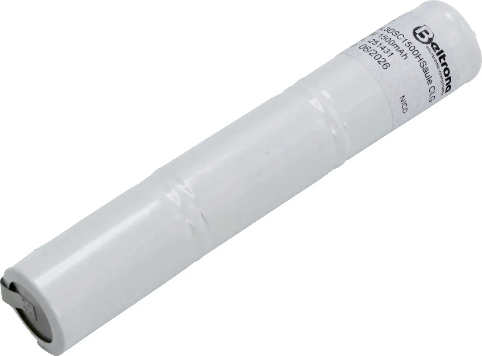 Beltrona BEL3DSC1500HSCLG akumulátor do nouzových světel odolné vůči vysokým teplotám, pájecí špička ve tvaru U 3.6 V 1500 mAh Beltrona BEL3DSC1500HSCLG akumulátor do nouzových světel odolné vůči vysokým teplotám, pájecí špička ve tvaru U 3.6 V 1500 mAh