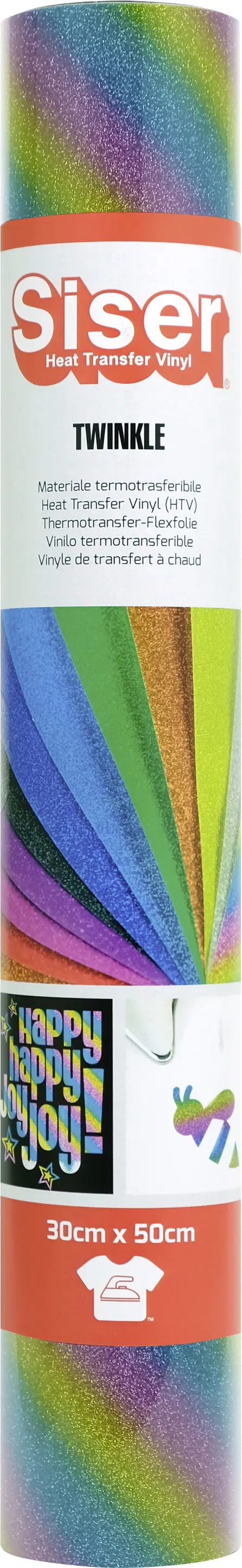 Siser Twinkle rainbow Craft Roll 30x50cm fólie Šířka řezu 30 cm Rainbow