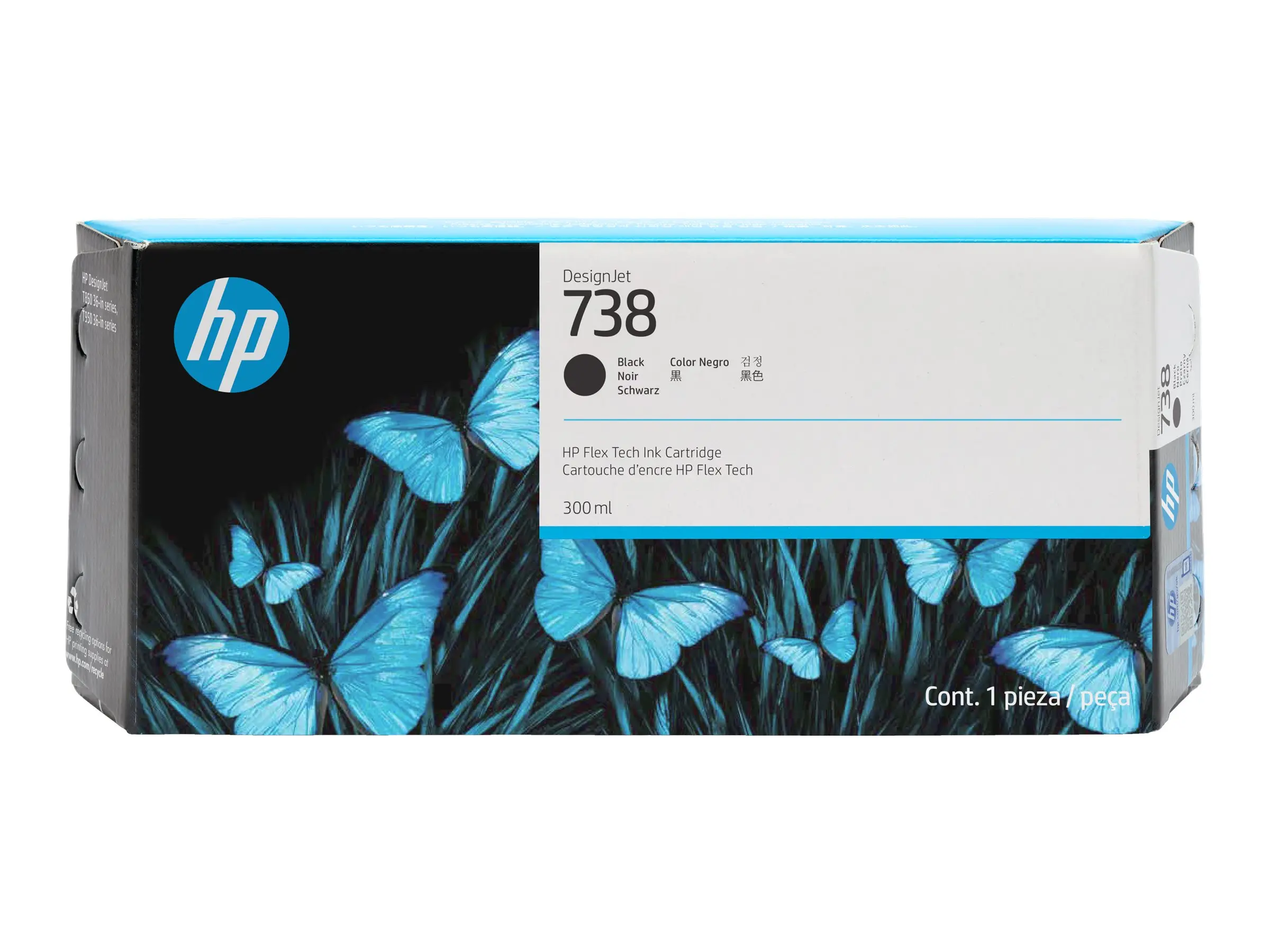 HP 738 - 300 ml - černá - originální - designový jet