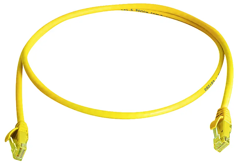 Telegärtner 100009282 RJ45 síťové kabely, propojovací kabely CAT 6 25.0 m žlutá samozhášecí, S průchodkou chránící proti zlomení 1 ks Telegärtner 100009282 RJ45 síťové kabely, propojovací kabely CAT 6 25.0 m žlutá samozhášecí, S průchodkou chránící proti zlomení 1 ks