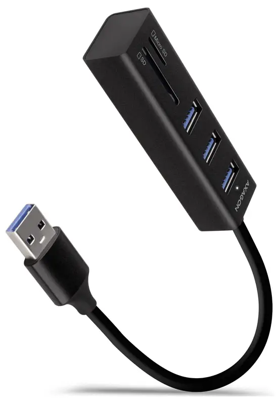 AXAGON HMA-CR3A USB Hub USB 3.2 (Gen 1x1) , čtečka karet USB 3.0 5 GBit/s černá AXAGON HMA-CR3A USB Hub USB 3.2 (Gen 1x1) , čtečka karet USB 3.0 5 GBit/s černá