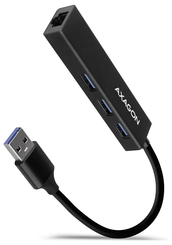 AXAGON HMA-GL3A USB Hub USB 3.2 (Gen 1x1) , čtečka karet, RJ45 USB 3.0 5 GBit/s se zabudovanou čtečkou SD karet černá AXAGON HMA-GL3A USB Hub USB 3.2 (Gen 1x1) , čtečka karet, RJ45 USB 3.0 5 GBit/s se zabudovanou čtečkou SD karet černá
