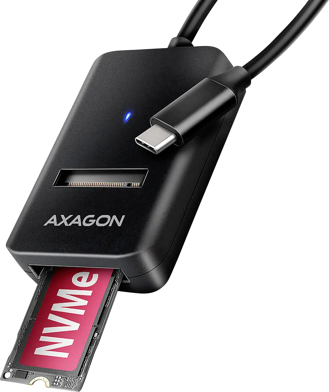 AXAGON USB 2.0 adaptér [1x USB-C® - 1x M.2 PCIe NVMe] 10 cm