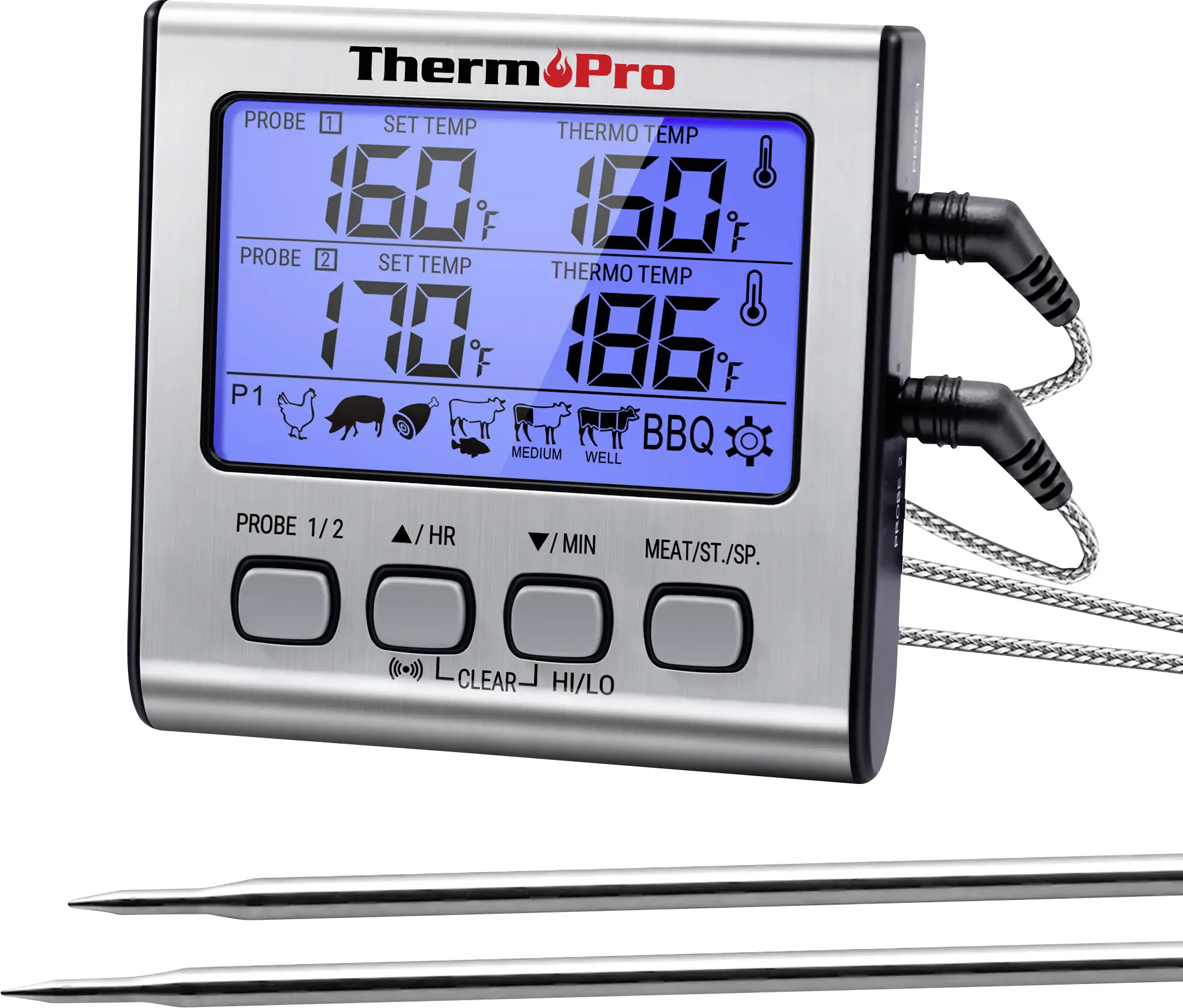 ThermoPro TP17 grilovací teploměr pro trouby a meření telpoty v jádře potravin potraviny ke grilování, zobrazení ve °C/°F, pečení ThermoPro TP17 grilovací teploměr pro trouby a meření telpoty v jádře potravin potraviny ke grilování, zobrazení ve °C/°F, pečení